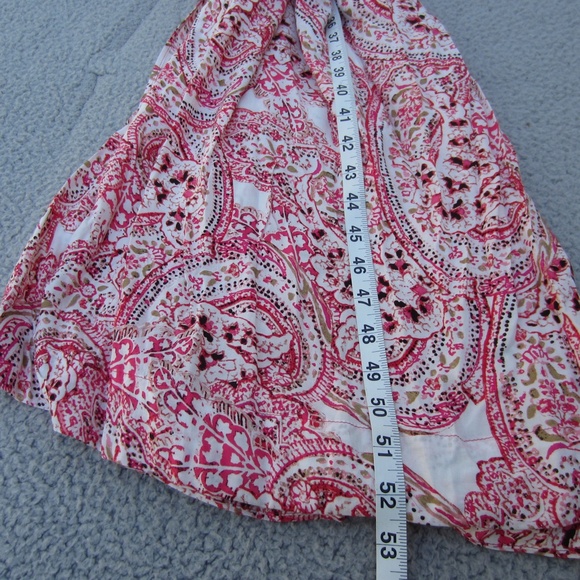 Calvin Klein Dresses Size 14 Burgundy Smocked‎ Slip Floral Flowy Summer Beach - Picture 8 of 14
